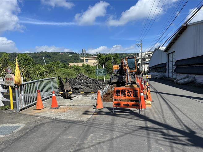 排水改善工程持續施工中。（台中市政府提供／李京昇台中傳真）