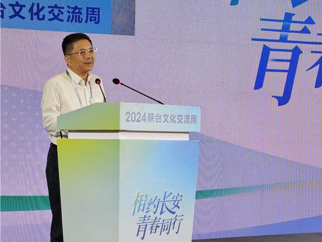 海協會副會長馬曉光13日出席陝台文化交流周開幕式並致詞。（陳冠宇攝）