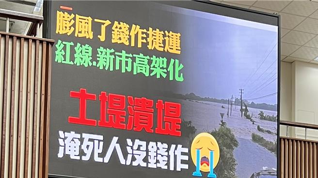 蔡育輝也強調，他並非反對這2案，只希望市府多重視溪北地區的基礎治水防洪建設，不要每次淹大水後，才亡羊補牢。（張毓翎攝）