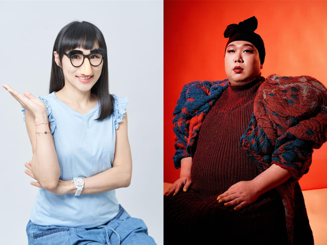 2024南國漫讀節將於31日登場，以「解碼新南國」為主題，將邀請作家宅女小紅（左圖）、KOL娘娘（右圖）等人一同對談。（屏縣府提供／謝佳潾屏東傳真）