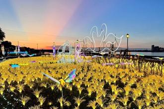 八里左岸梦幻情缘光雕展 点亮夏末秋初浪漫夜晚