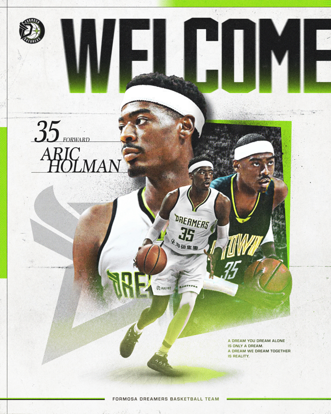 福尔摩沙梦想家新添洋将霍尔曼，上赛季在波兰联赛夺冠并获MVP。(梦想家提供)