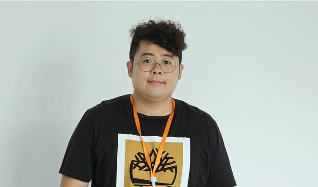 作为台方学生团长的台大政研所博士班的陈冠安表示，福州饮食气候跟台湾比较接近，也有满多台湾同学愿意来看看。（吴泓勋摄）