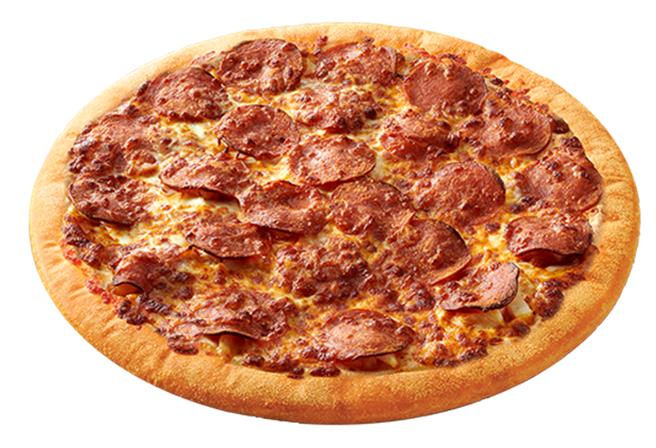 「拿坡里披萨.炸鸡」与BANCO窑烤披萨合作推「BANCO义式肉酱披萨」，269元起。（三商餐饮提供／朱世凯台北传真）