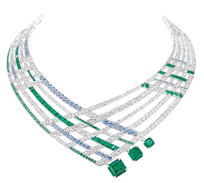 CHAUMET Partition祖母绿项炼，约8千200万元。（CHAUMET提供）