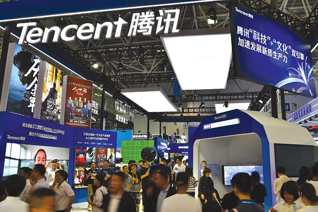 全球游戏业巨擘腾讯公布第二季财报，净利年增82％，营收连续七季保持增长。图／中新社