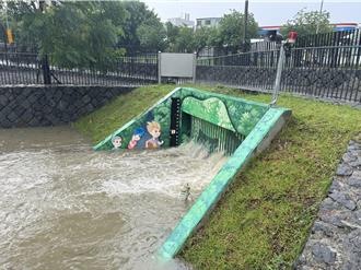 中港大排、寿德公园滞洪池发挥功效 快速退水保安全