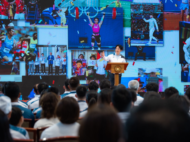 赖清德总统接见巴黎奥运代表团。（取自总统府官网）