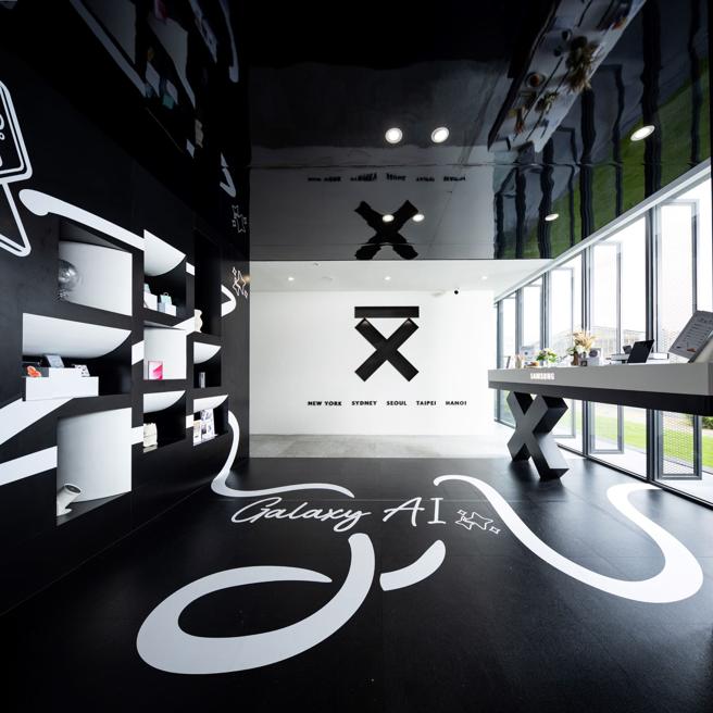 三星與「TEN THOUSAND」合作開設台中城市概念店，打造快閃AI體驗。（三星提供）