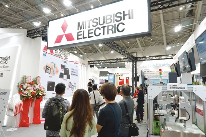 三菱電機自動化參加2024年台北國際自動化工業大展。圖為2023年三菱電機攤位。圖／本報資料照片