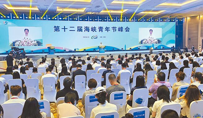 第十二屆海峽青年節峰會15日在福州舉辦，大陸國台辦副主任仇開明致詞表示，希望台青搶抓福建作為兩岸融合示範區建設的機遇。（吳泓勳攝）