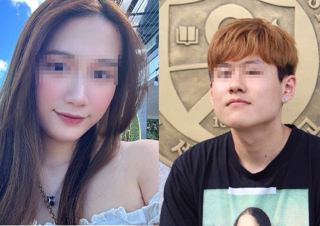 25岁的何苏芸（左）遭男友朱安迪（右）杀害。（图／翻摄脸书／Zoey Suyun He／Andy Chu）