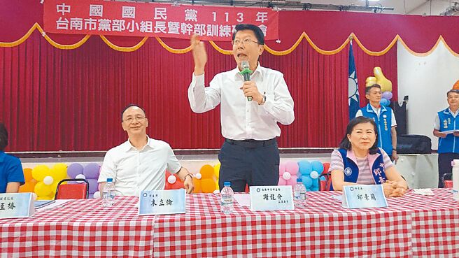 国民党台南市不分区立委谢龙介笑称民进党作的是「助选式民调」。（本报资料照片）