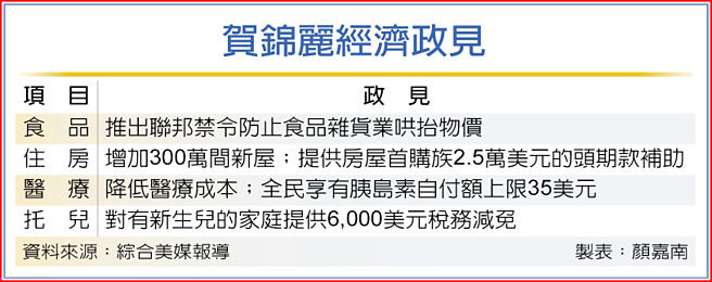 賀錦麗經濟政見