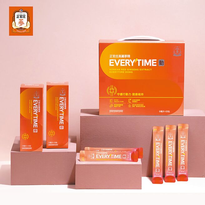 正官庄「高麗蔘精EVERYTIME動」標榜守護行動力。（正官庄提供）