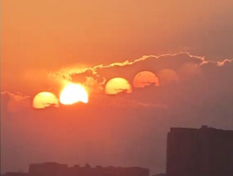 后羿何在？成都市民拍到7個太陽同框 僅維持1分鐘後消失