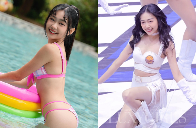 小蛙遭到酸民攻击身材与啦啦队差了一大截。（图／IG@小蛙）