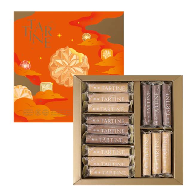 京站推「唐緹好運蛋捲禮盒（15入）」，原價675元、特價660元。（京站提供／朱世凱台北傳真）