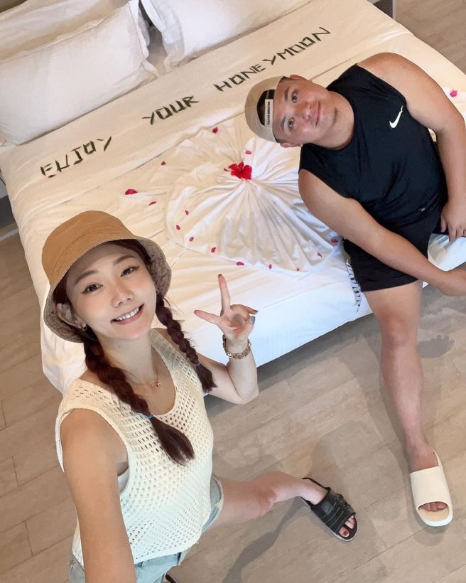 艾璐分享胡智为（右）是不会把输球的情绪出在家人身上。（图／IG@艾璐）