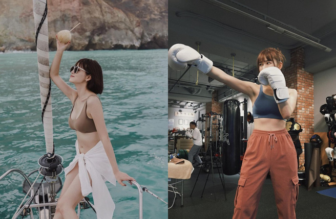 女星梁以辰喜欢运动和户外生活。（图／翻摄自yi_chan_liang IG）