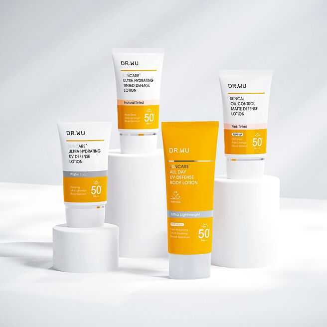 Dr.Wu全方位防晒系列。（Dr. Wu提供）
