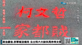 又去抗議！獨派闖柯文哲家樓下噴紅漆「一家都賊」