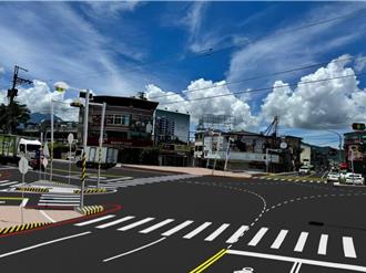 埔里6叉路口工程挨批「做一半」 镇公所预估最快10月底启用