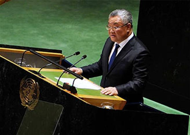 联大中方代表敦促有关国家立即取消一切单边制裁。（大陆常驻联合国代表团资料照）