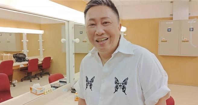 赵正平登记结婚后首度露面。（谢采恩摄）