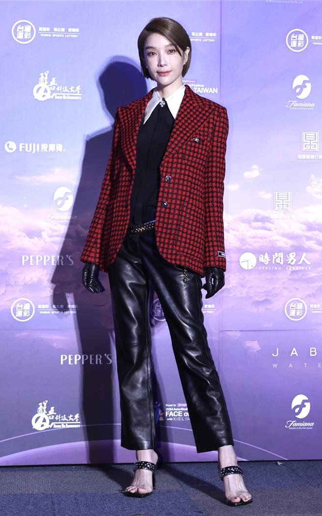 蔡淑臻22日出席第13屆Eelin Star璀璨之星總決賽。（陳俊吉攝）