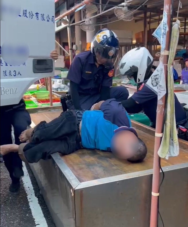警方接獲報案後，隨即展開追查，終於在興達觀光漁市將謝嫌逮捕到案。（圖警方提供／簡銘柱翻攝）