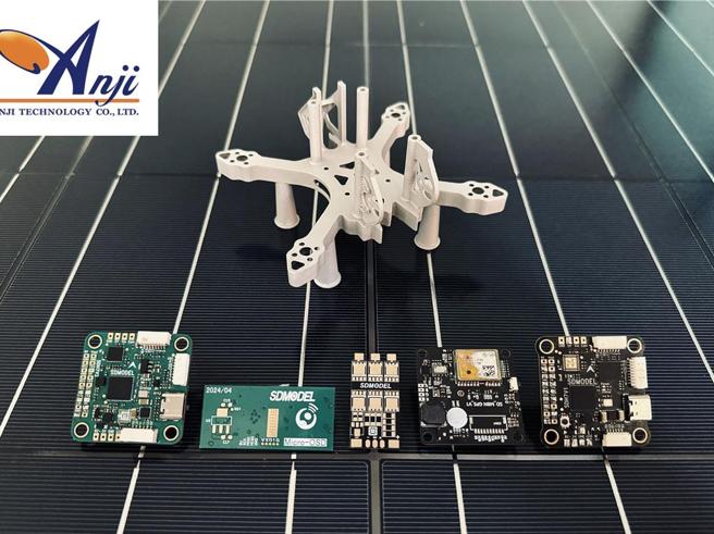 3D列印展，安集携手翔太开发无人机亮相。图／安集提供