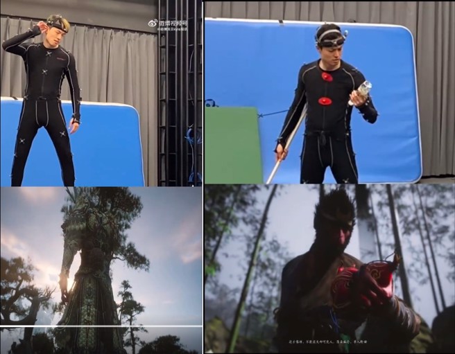 《黑神话：悟空》游戏主角「天命人」扮演者殷凯。（翻摄自殷凯微博／动捕演员kyle殷凯）