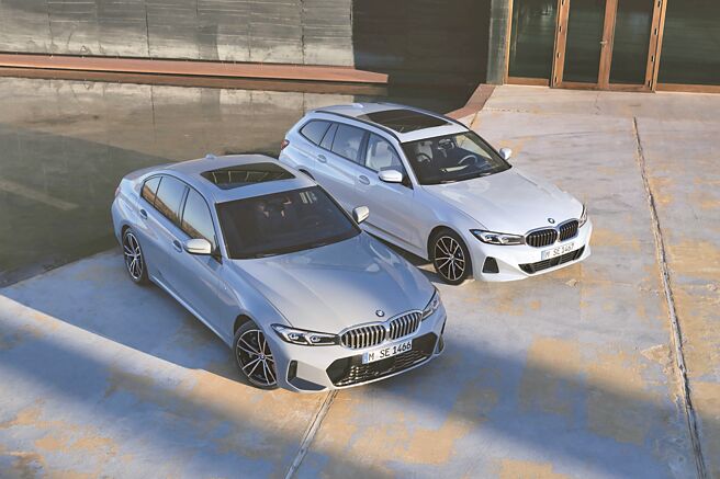 BMW 3系列（左）及BMW 3系列Touring享分期購車禮遇及3年租賃禮馭優惠方案，本月交車領牌加贈1年乙式全險及晶華酒店集團3天2夜5星假期。（汎德提供）
