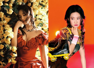 刘亦菲37岁生日晒绝美写真　黄玫瑰花海中尽展深V女人味