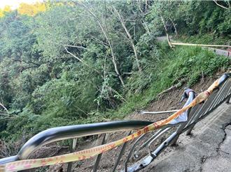 大坑9號步道邊坡坍塌車輛經過恐翻落 市府急封閉