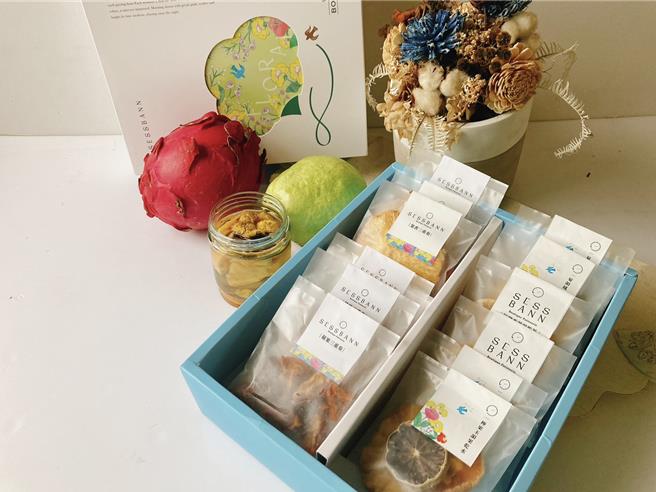 果韻中秋禮盒集合拾食盼人氣果乾。（食拾盼提供）