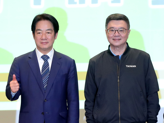 總統賴清德（左）、行政院長卓榮泰（右）近日上任滿百日，有黨政人士受訪拿知名動畫《進擊的巨人》角色比喻兩人關係。（中時資料照，黃世麒攝）