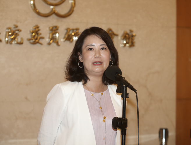 民進黨立法院黨團幹事長吳思瑤（見圖）26日在立法院接受聯訪。（劉宗龍攝）