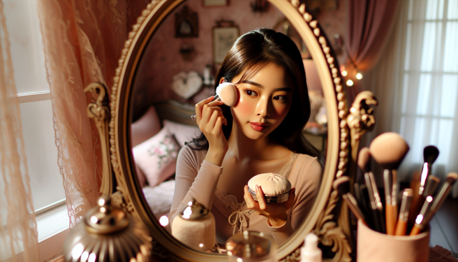 醫師建議女性防肺癌，應少用太便宜的粉狀化妝品。（AI示意圖）