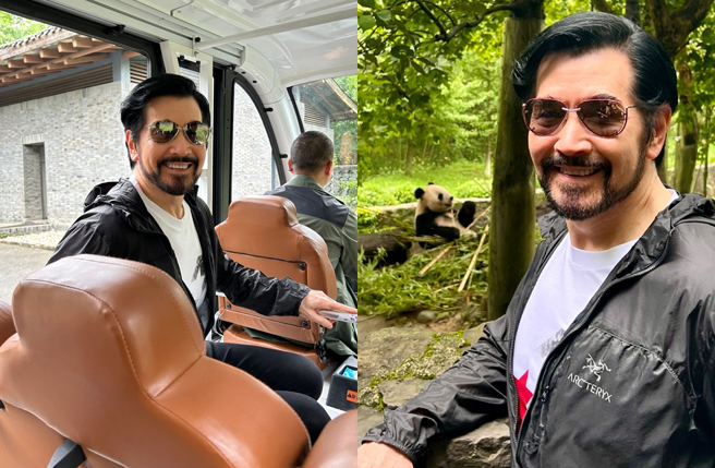 费翔曾晒出和认养儿子翔翔合照。（图／翻摄自费翔微博）