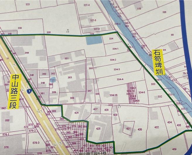 彰化縣大村鄉大橋農村社區土地重劃案範圍為臨石笱埤圳至省道台1線中山路三段之間的土地，面積約為5.62公頃。（孫英哲攝）
