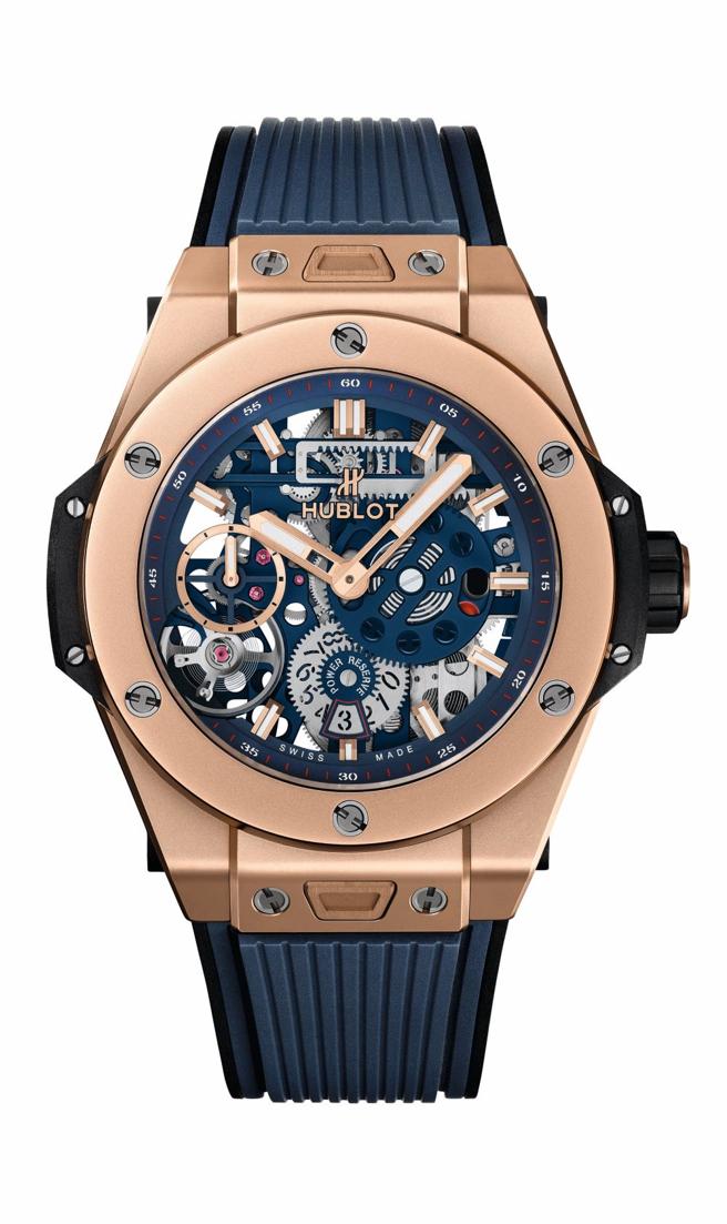 宇舶表Big Bang MECA-10 皇金款腕表，142万3000元。（HUBLOT提供）