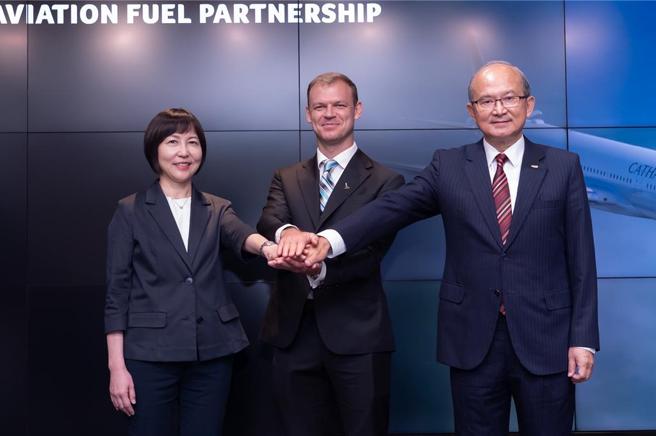 宏碁、国泰货运和中菲行携手减少碳排放。图／中菲行