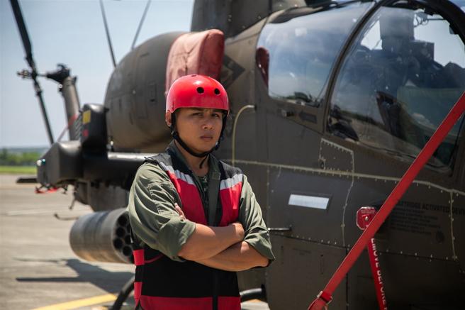 飞弹机械修护士吴伟翔中士。（记者林睿奕摄）