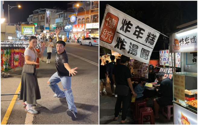 网红小吴和友人走访垦丁大街。（图／IG@beauty___wu）