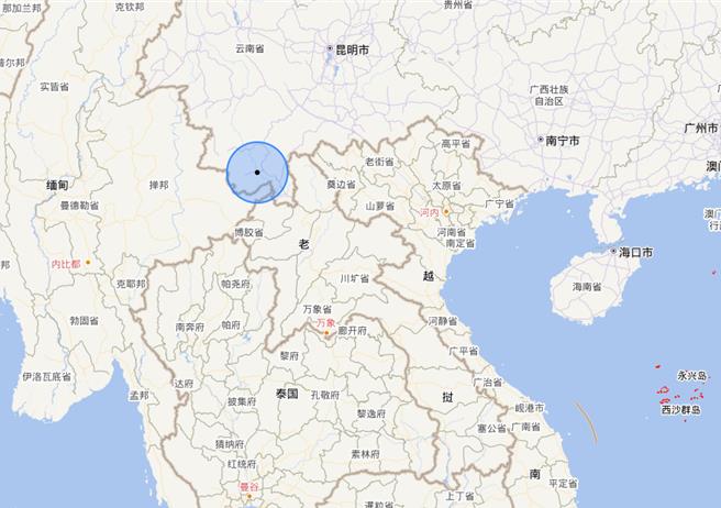 泰国暴雨洪灾22死19伤陆驻泰使馆澄清澜沧江上游景洪水电厂未泄洪。图为景洪市位置示意。（大陆天地图）