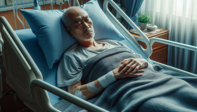 跌倒半身不遂入助理之家，孩子不满被呛非亲生，诉请不养暴力父获准。（示意图、与本案无关／AI生成）