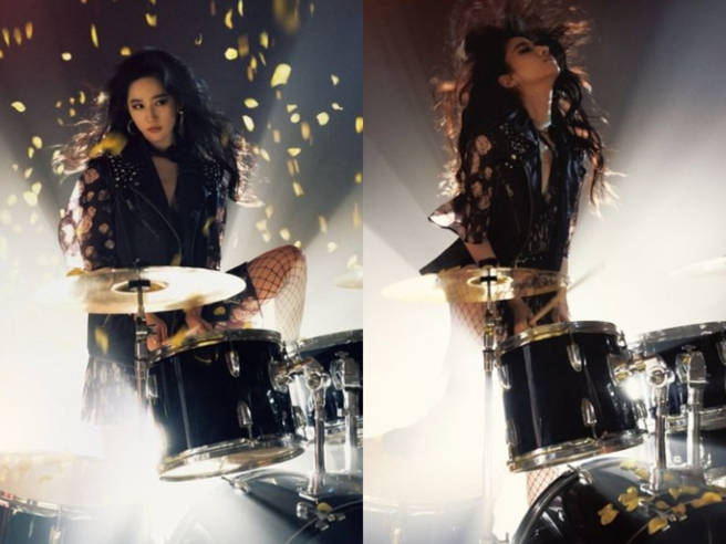 刘亦菲展现叛逆风格，令粉丝相当惊喜。（图／翻摄自刘亦菲 IG）