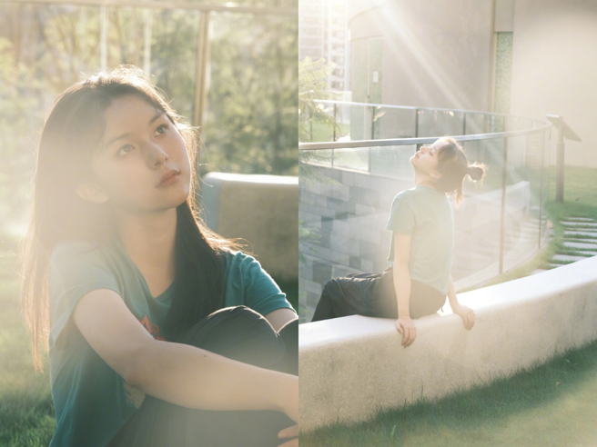 刘楚恬近照曝光，清新顏值被讚从小美到大。（图／翻摄自微博）